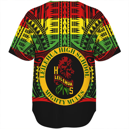 Hawaii Baseball Shirt Leilehua High School Reggae Color Polynesian