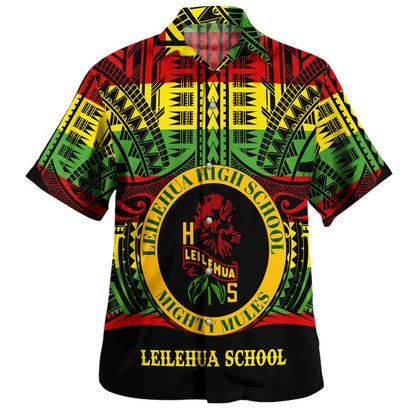 Hawaii Hawaiian Shirt Leilehua High School Reggae Color Polynesian