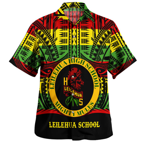 Hawaii Hawaiian Shirt Leilehua High School Reggae Color Polynesian