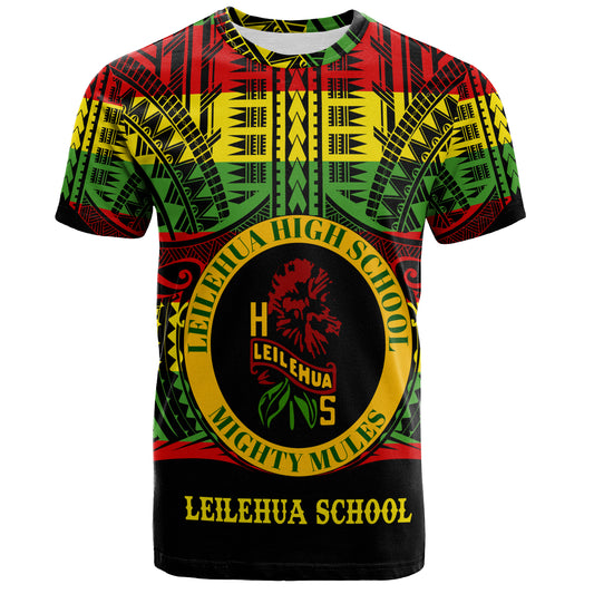 Hawaii T-Shirt Leilehua High School Reggae Color Polynesian