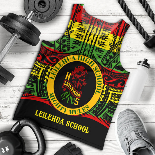 Hawaii Tank Top Leilehua High School Reggae Color Polynesian