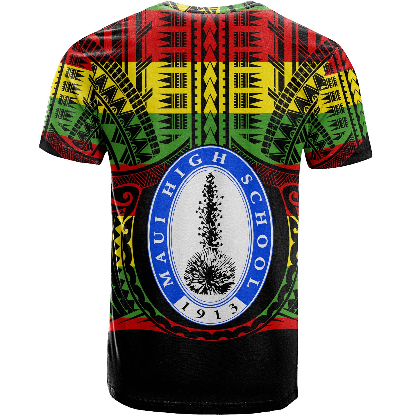 Hawaii T-Shirt Maui High School Reggae Color Polynesian