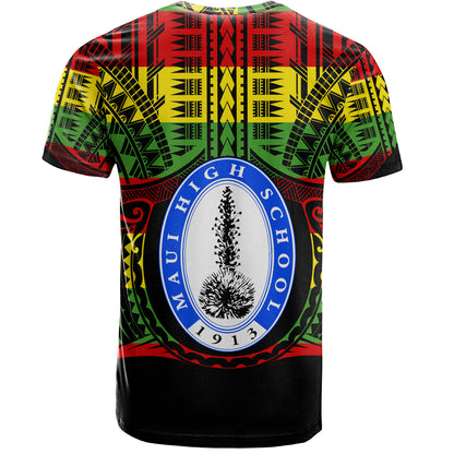 Hawaii T-Shirt Maui High School Reggae Color Polynesian