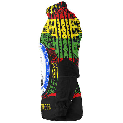 Hawaii Long Sleeve Shirt Maui High School Reggae Color Polynesian