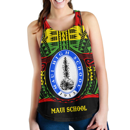 Hawaii Women Tank Maui High School Reggae Color Polynesian