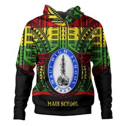 Hawaii Hoodie Maui High School Reggae Color Polynesian