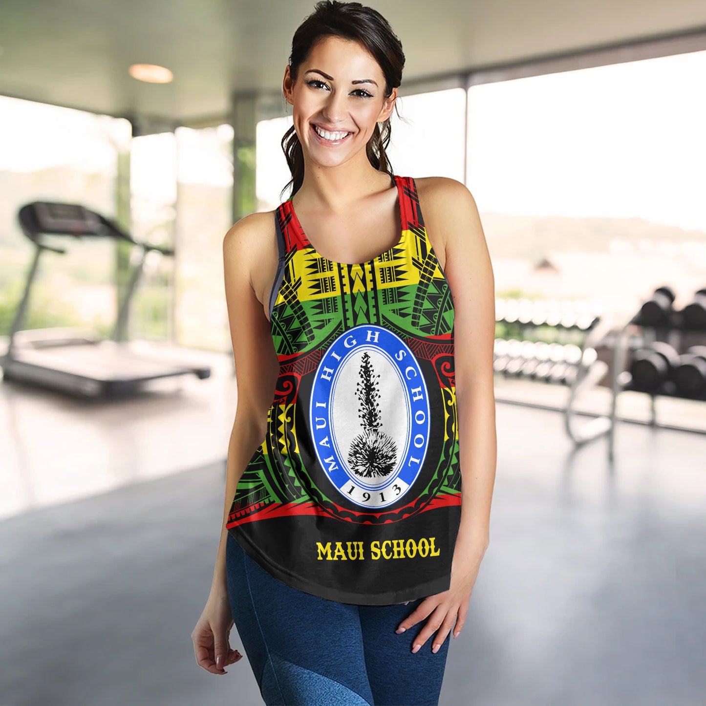 Hawaii Women Tank Maui High School Reggae Color Polynesian