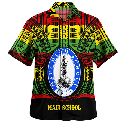 Hawaii Hawaiian Shirt Maui High School Reggae Color Polynesian