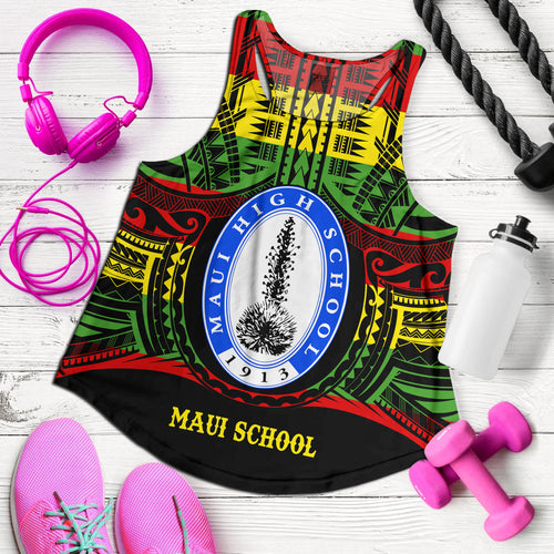 Hawaii Women Tank Maui High School Reggae Color Polynesian
