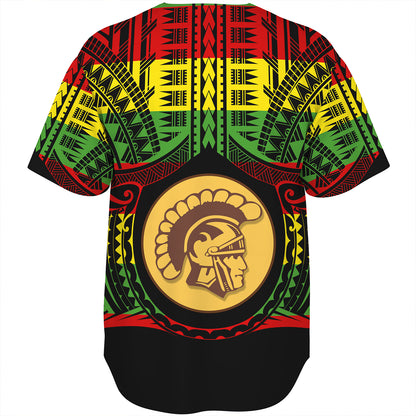 Hawaii Baseball Shirt Mililani High School Reggae Color Polynesian