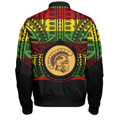 Hawaii Bomber Jacket Mililani High School Reggae Color Polynesian