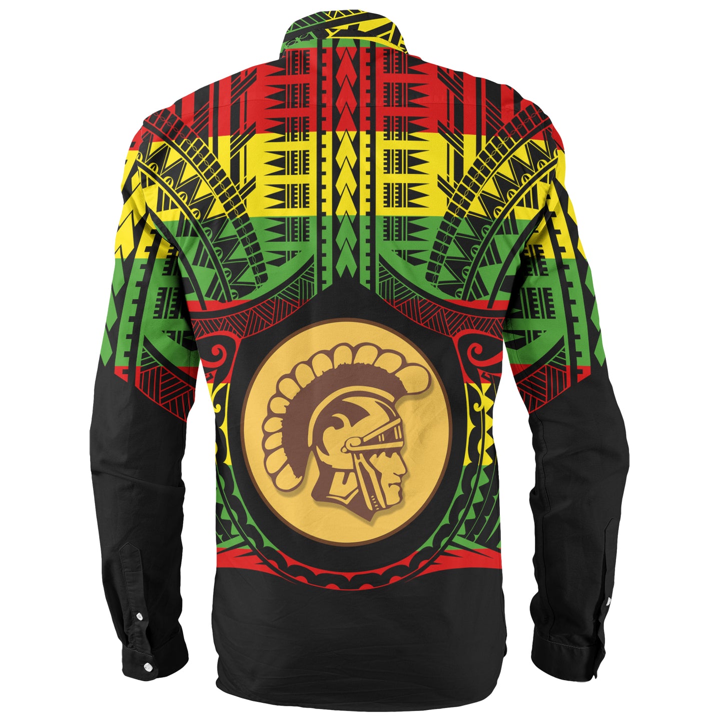 Hawaii Long Sleeve Shirt Mililani High School Reggae Color Polynesian