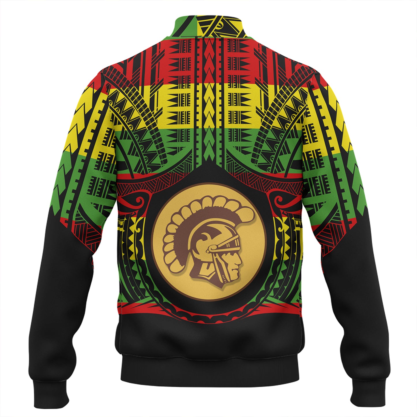 Hawaii Baseball Jacket Mililani High School Reggae Color Polynesian