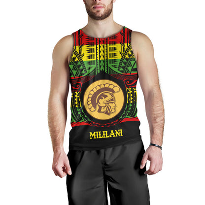 Hawaii Tank Top Mililani High School Reggae Color Polynesian