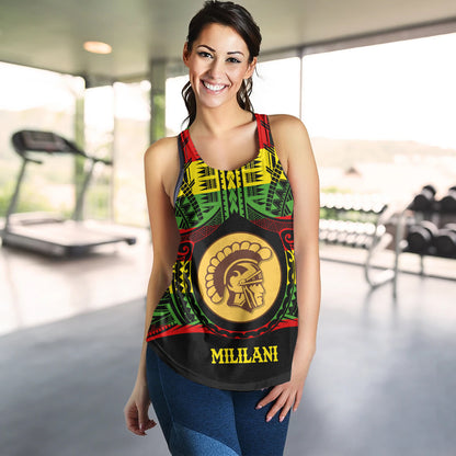 Hawaii Women Tank Mililani High School Reggae Color Polynesian