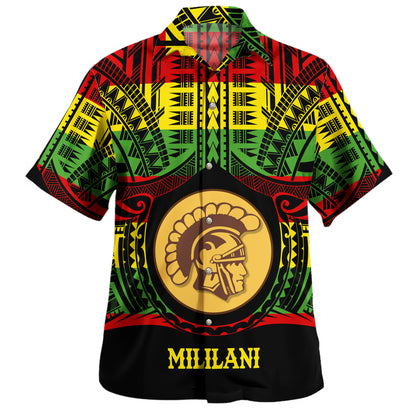 Hawaii Hawaiian Shirt Mililani High School Reggae Color Polynesian