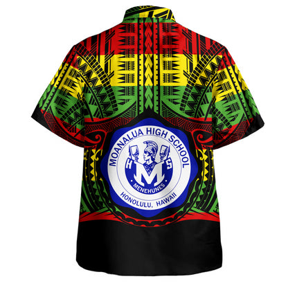 Hawaii Hawaiian Shirt Moanalua High School Reggae Color Polynesian