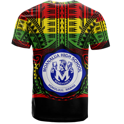 Hawaii T-Shirt Moanalua High School Reggae Color Polynesian