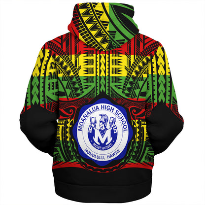 Hawaii Sherpa Hoodie Moanalua High School Reggae Color Polynesian