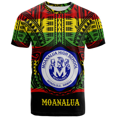Hawaii T-Shirt Moanalua High School Reggae Color Polynesian