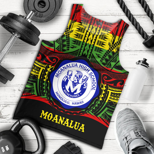 Hawaii Tank Top Moanalua High School Reggae Color Polynesian