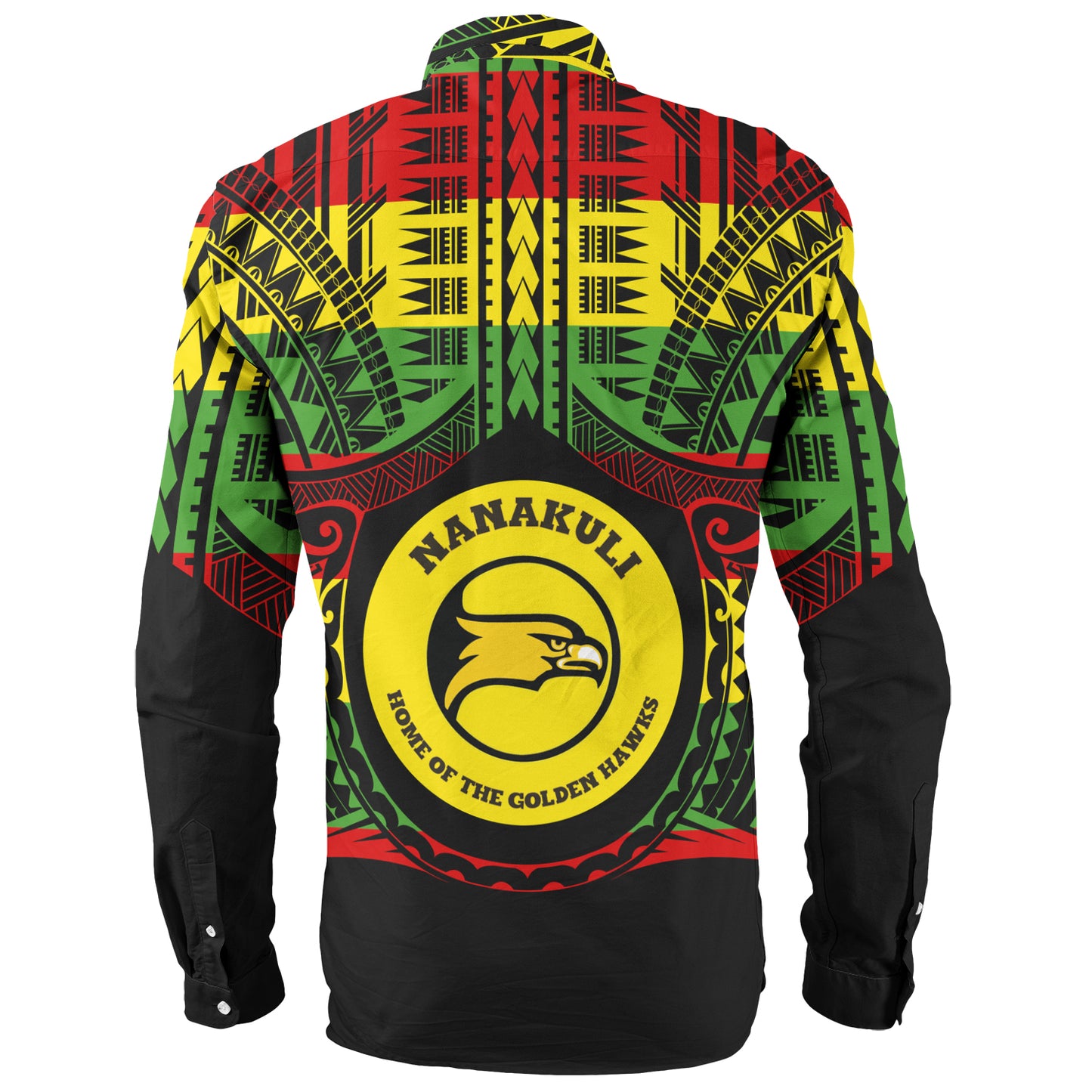 Hawaii Long Sleeve Shirt Nanakuli High and Intermediate School Reggae Color Polynesian