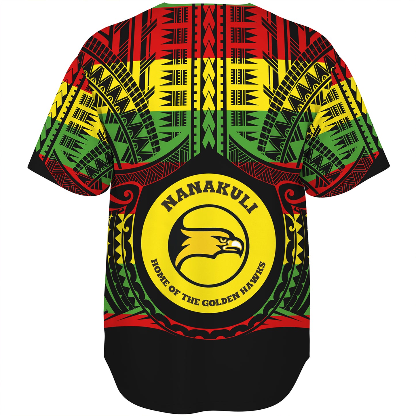 Hawaii Baseball Shirt Nanakuli High and Intermediate School Reggae Color Polynesian