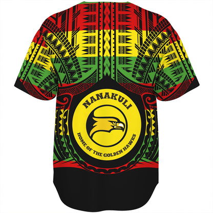 Hawaii Baseball Shirt Nanakuli High and Intermediate School Reggae Color Polynesian