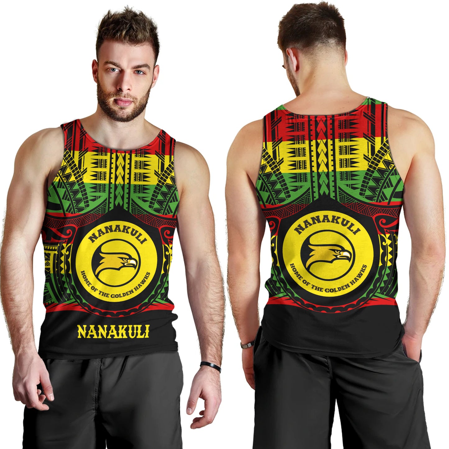 Hawaii Tank Top Nanakuli High and Intermediate School Reggae Color Polynesian