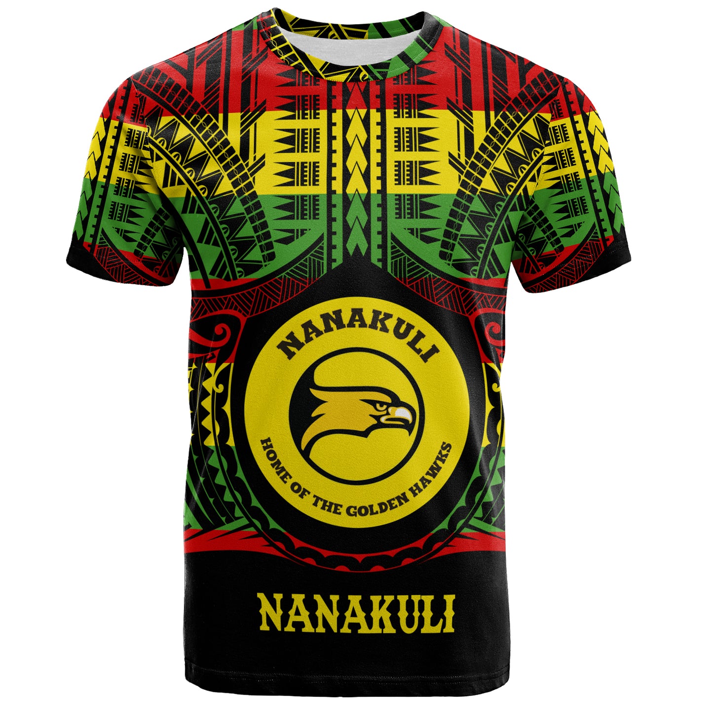 Hawaii T-Shirt Nanakuli High and Intermediate School Reggae Color Polynesian