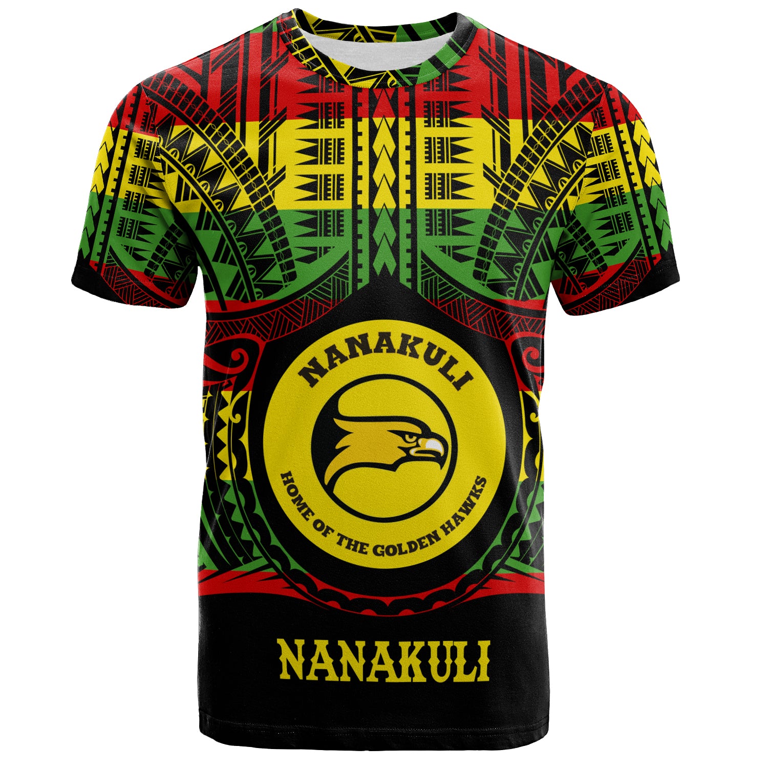 Hawaii T-Shirt Nanakuli High and Intermediate School Reggae Color Polynesian
