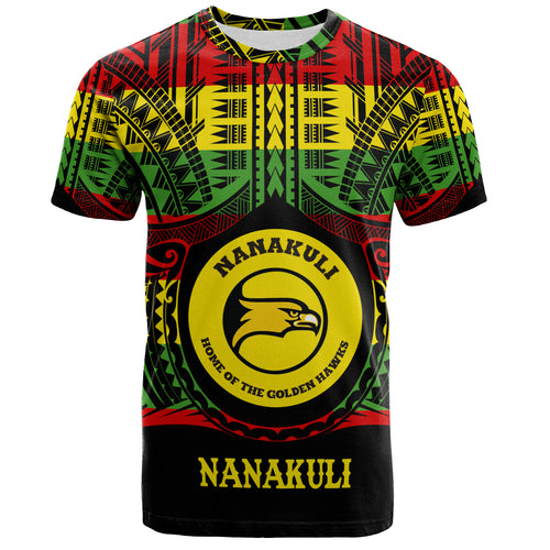 Hawaii T-Shirt Nanakuli High and Intermediate School Reggae Color Polynesian