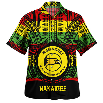 Hawaii Hawaiian Shirt Nanakuli High and Intermediate School Reggae Color Polynesian