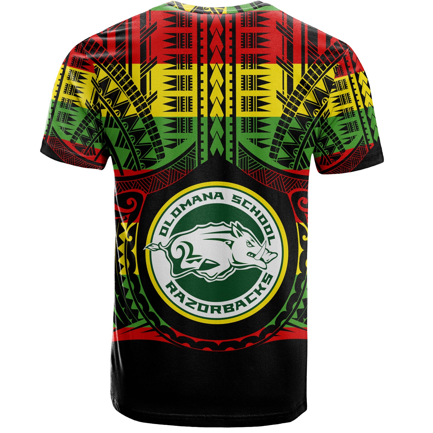 Hawaii T-Shirt Olomana High School Reggae Color Polynesian