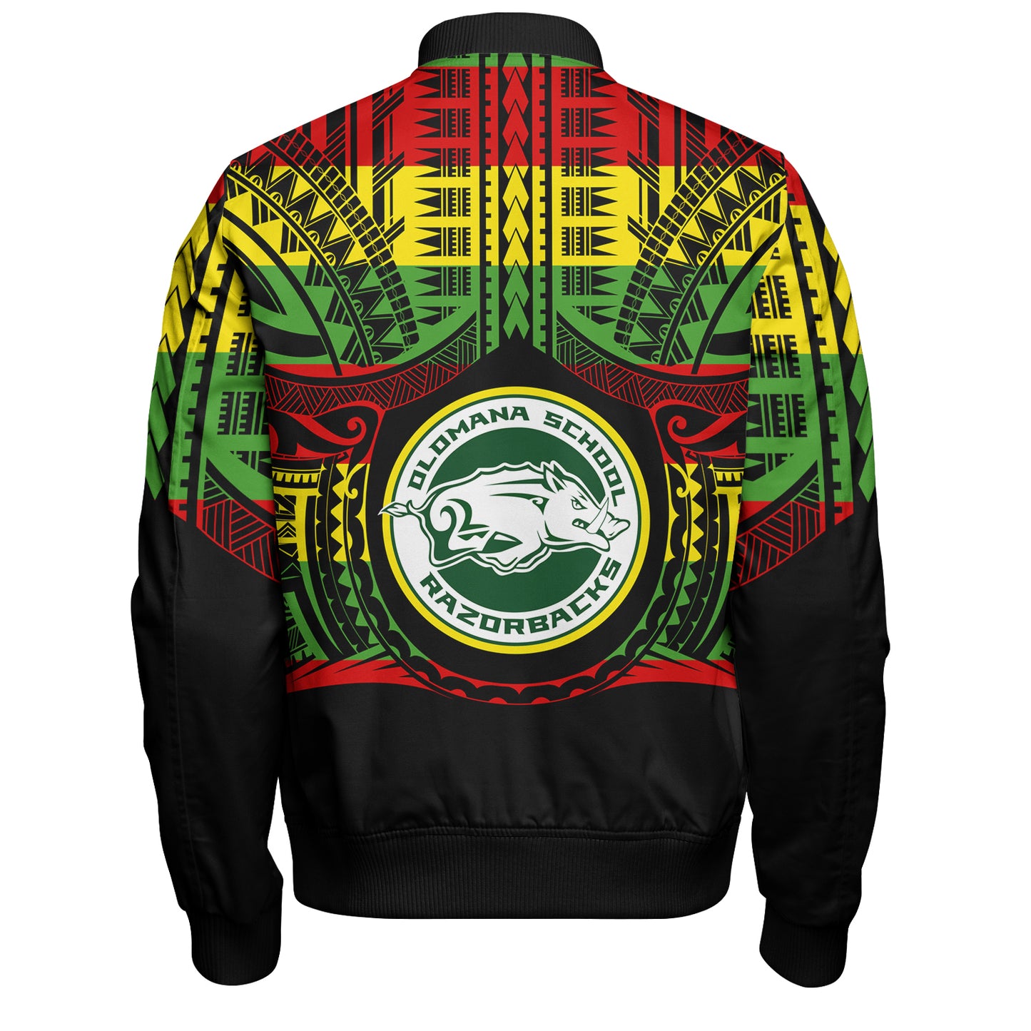 Hawaii Bomber Jacket Olomana High School Reggae Color Polynesian