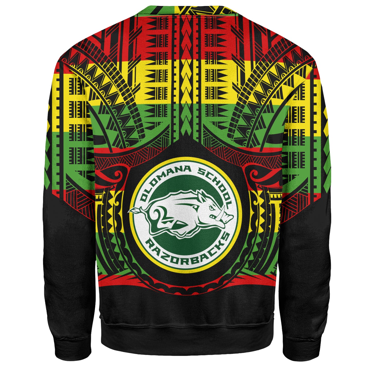 Hawaii Sweatshirt Olomana High School Reggae Color Polynesian