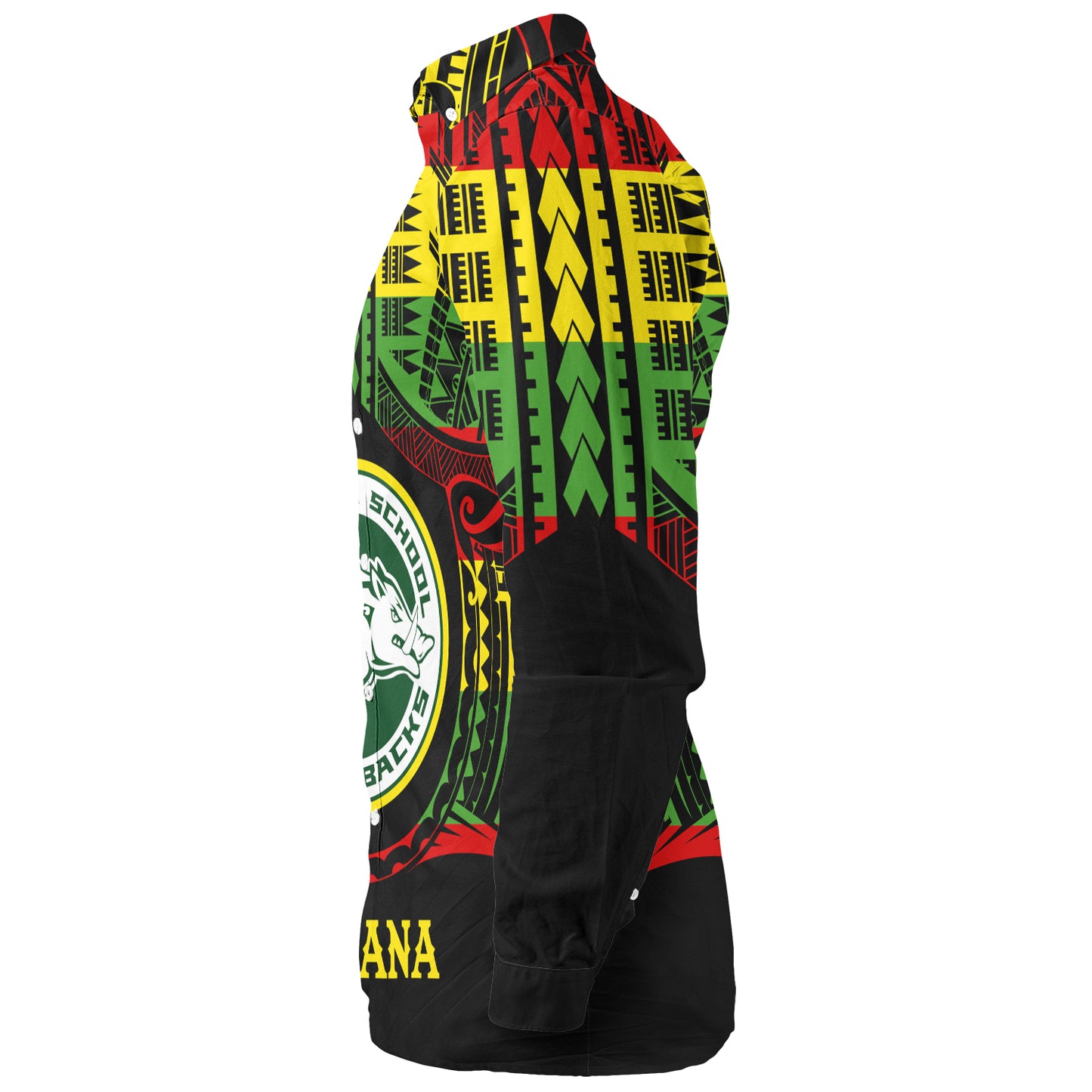 Hawaii Long Sleeve Shirt Olomana High School Reggae Color Polynesian