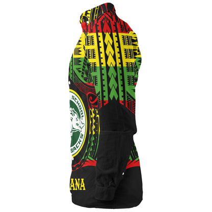 Hawaii Long Sleeve Shirt Olomana High School Reggae Color Polynesian