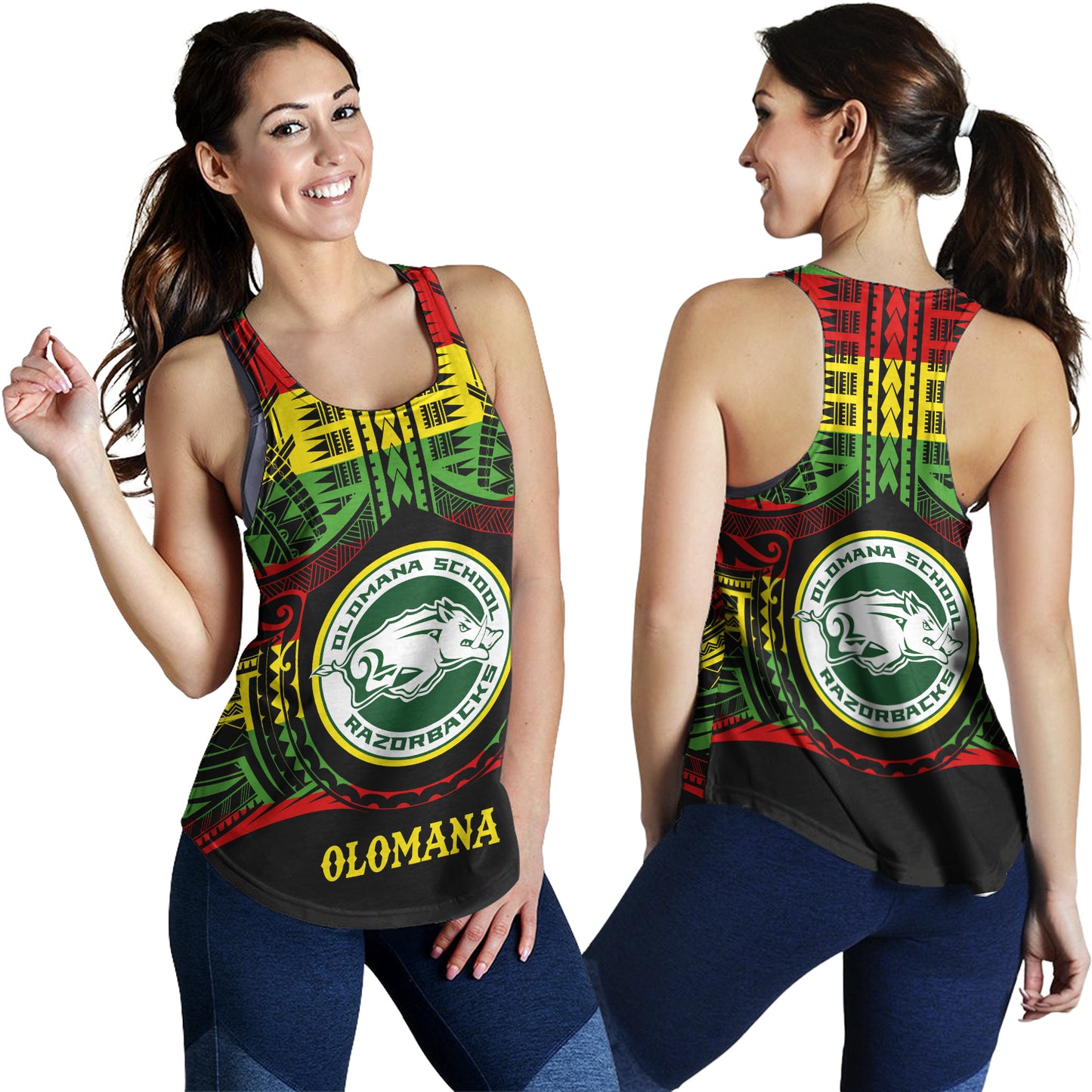 Hawaii Women Tank Olomana High School Reggae Color Polynesian