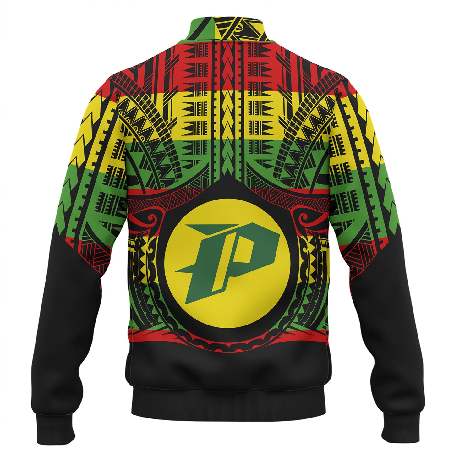 Hawaii Baseball Jacket PÄhoa High & Intermediate Shool Reggae Color Polynesian