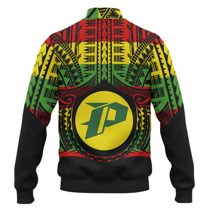 Hawaii Baseball Jacket PÄhoa High & Intermediate Shool Reggae Color Polynesian