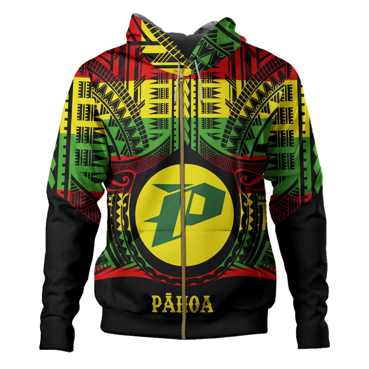Hawaii Hoodie Pï¿½ï¿½hoa High & Intermediate Shool Reggae Color Polynesian