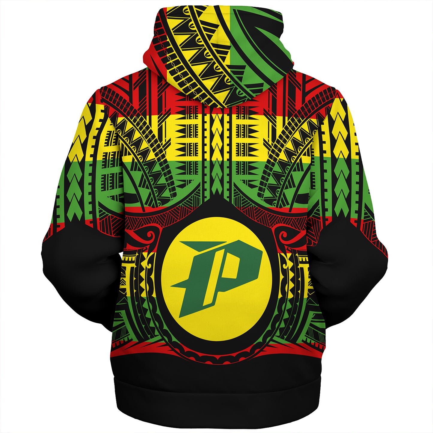 Hawaii Sherpa Hoodie PÄhoa High & Intermediate Shool Reggae Color Polynesian
