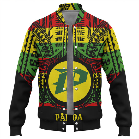 Hawaii Baseball Jacket PÄhoa High & Intermediate Shool Reggae Color Polynesian