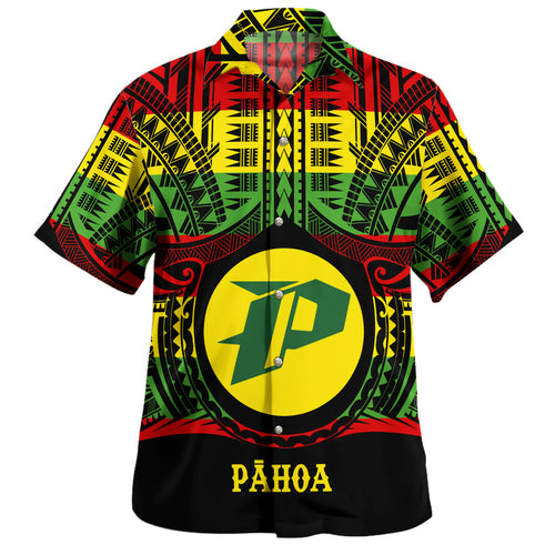Hawaii Hawaiian Shirt PÄhoa High & Intermediate Shool Reggae Color Polynesian