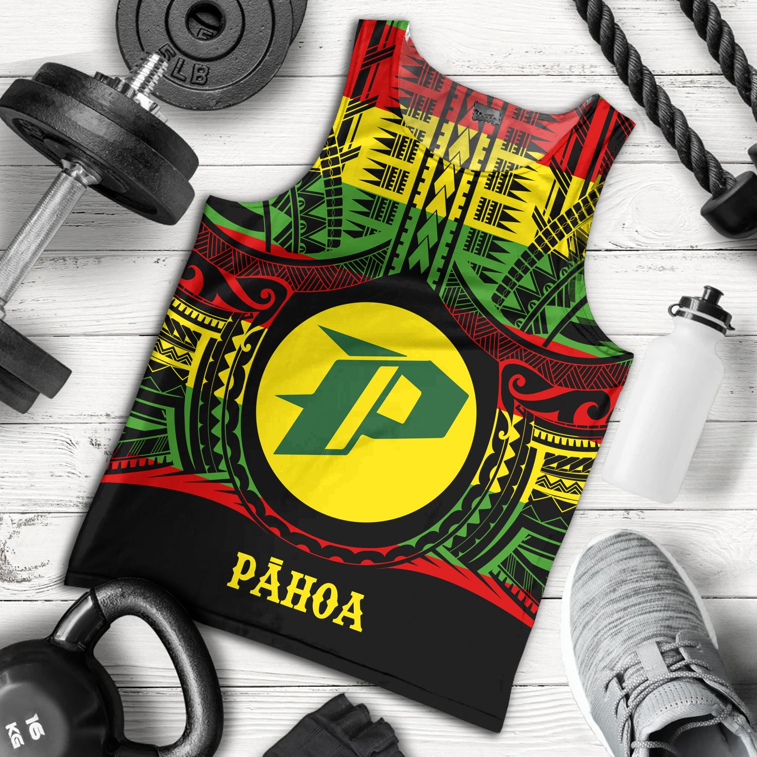 Hawaii Tank Top PÄhoa High & Intermediate Shool Reggae Color Polynesian