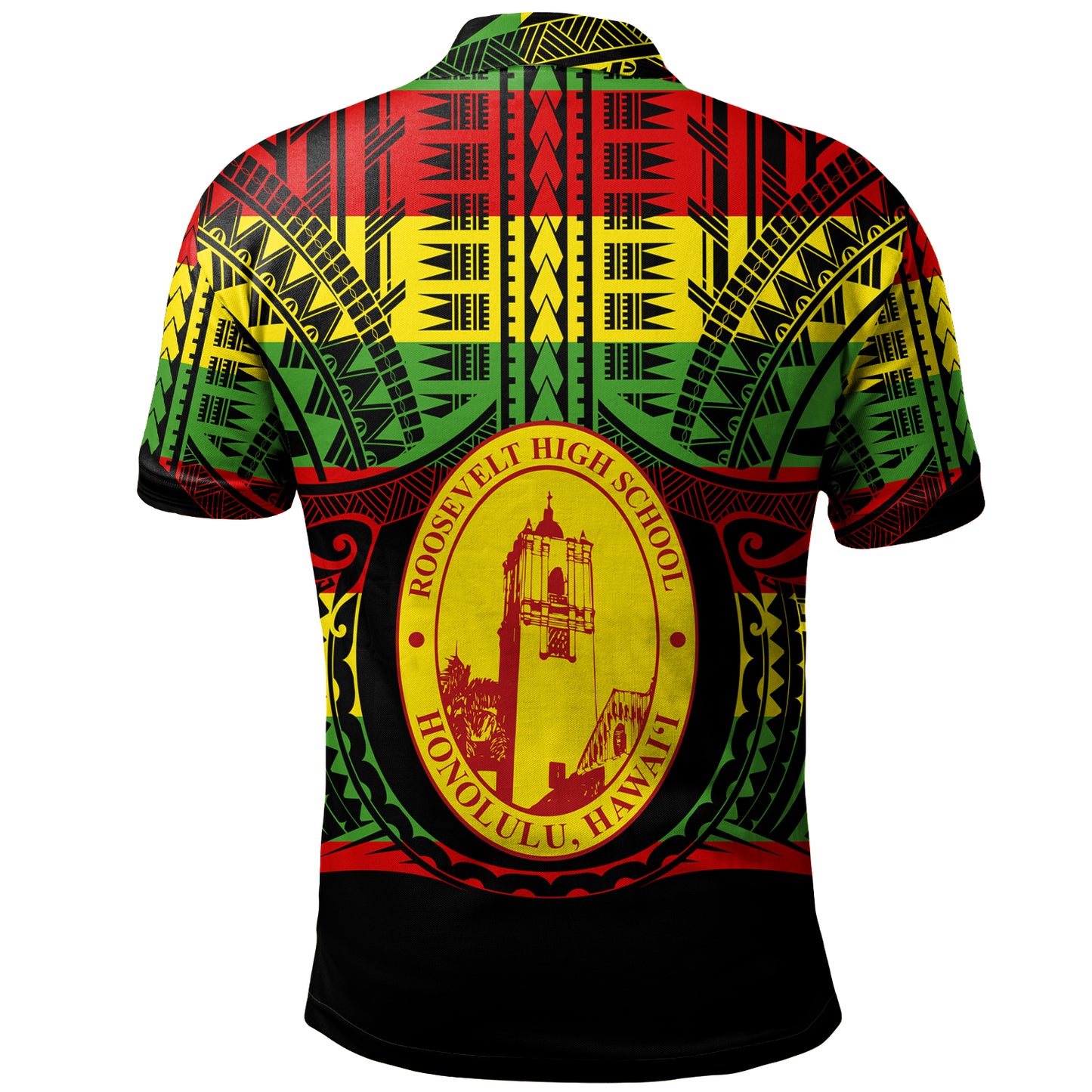 Hawaii Polo Shirt President Theodore Roosevelt High School Reggae Color Polynesian