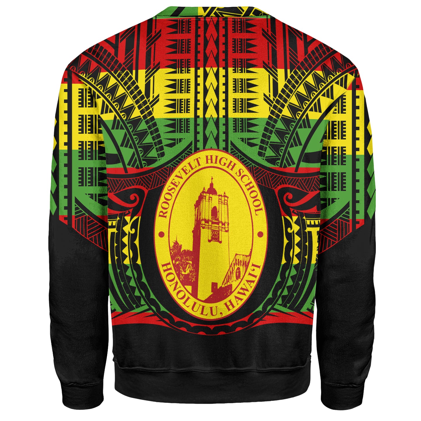 Hawaii Sweatshirt President Theodore Roosevelt High School Reggae Color Polynesian