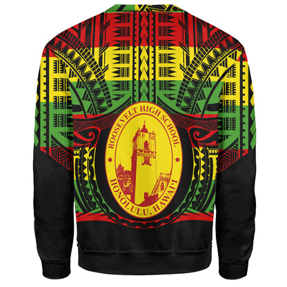 Hawaii Sweatshirt President Theodore Roosevelt High School Reggae Color Polynesian