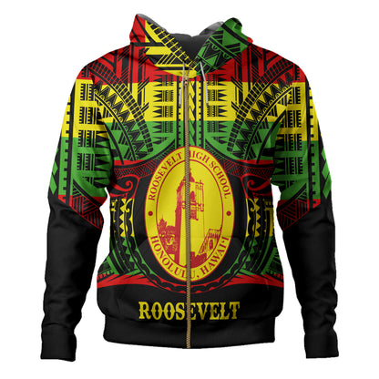 Hawaii Hoodie President Theodore Roosevelt High School Reggae Color Polynesian